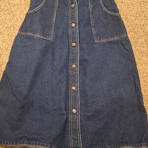 Vintage Childs Denim Button-Down Skirt